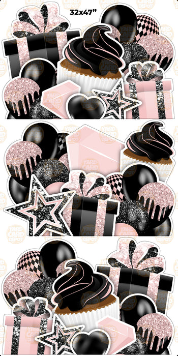 EZ Jumbo Panels - Black Baby Pink