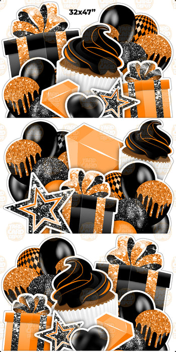 EZ Jumbo Panels - Black Orange