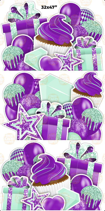 EZ Jumbo Panels - Purple Mint Green