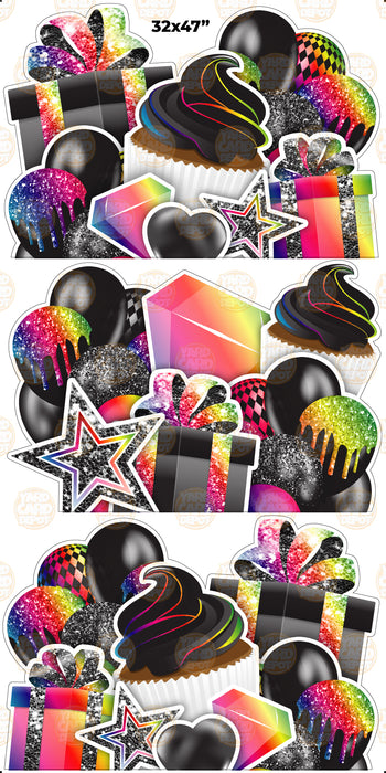 EZ Jumbo Panels - Black Rainbow