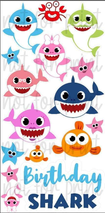 Birthday Shark Characters