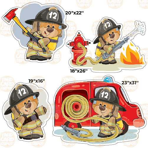 HALF SHEET BZ Firefighter Teddy Bears
