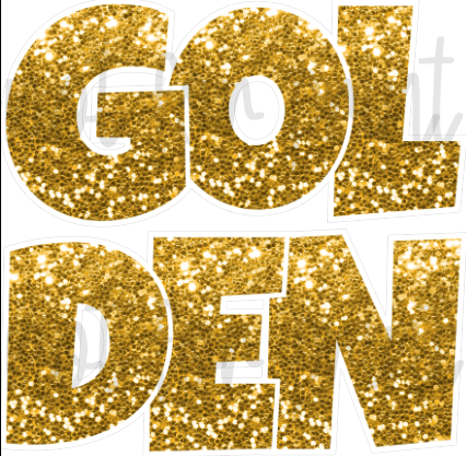 HALF SHEET Chunky Glitter "Golden" EZ Set 23in Lucky Guy