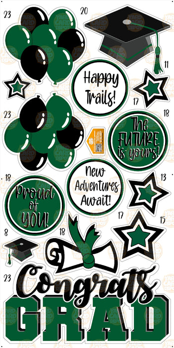 green cards college grads Grad Pack- Choose a Color — Yard Card Depot LLC