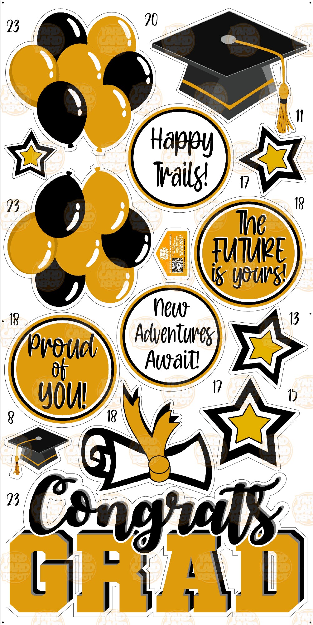 grad card pack Grad Pack- Choose a Color — Yard Card Depot LLC