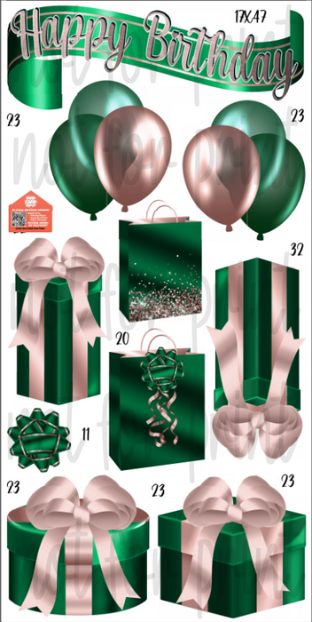 HBD Gift Packs- Green & Rose Gold