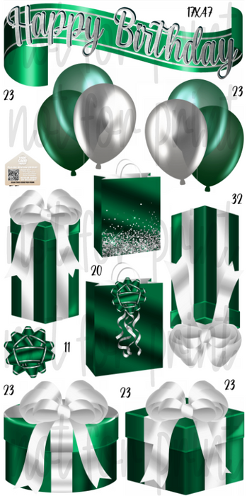 HBD Gift Packs- Green & Silver