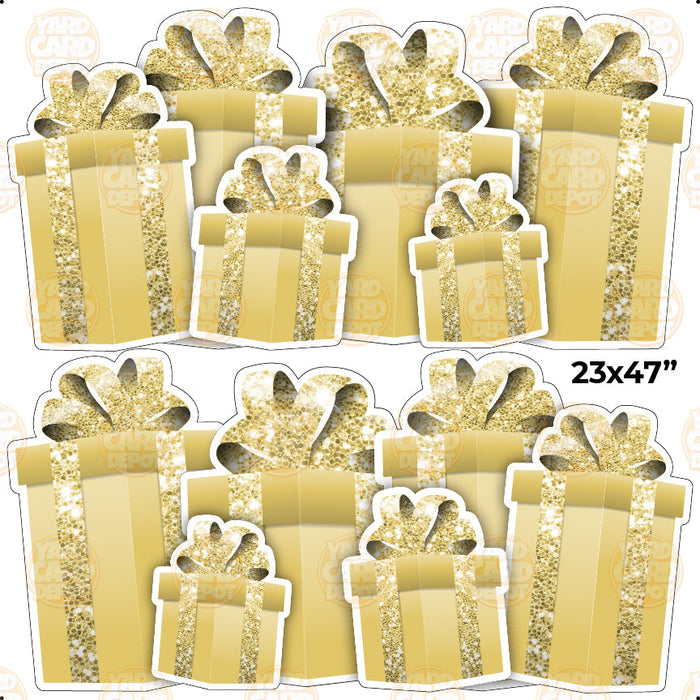 HALF SHEET EZ Gift Panels - Cream Gold
