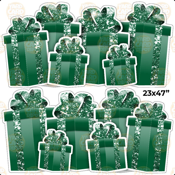 HALF SHEET EZ Gift Panels - dark green