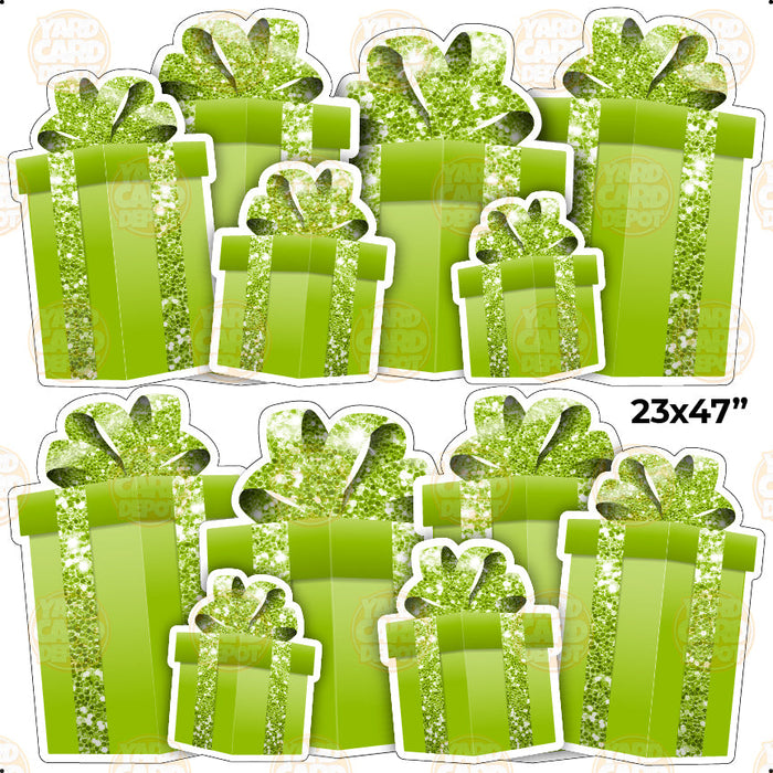 HALF SHEET EZ Gift Panels - lime green