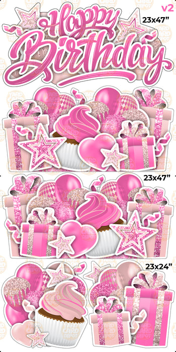 HBD EZ Sheet Set v2 - Hot Pink - Baby Pink