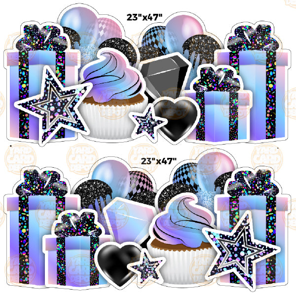 HALF SHEET EZ Panels "Holographic Confetti"- Choose a Color