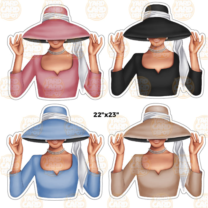 HALF SHEET Ladies in Hats- Choose a Color & Skin Tone