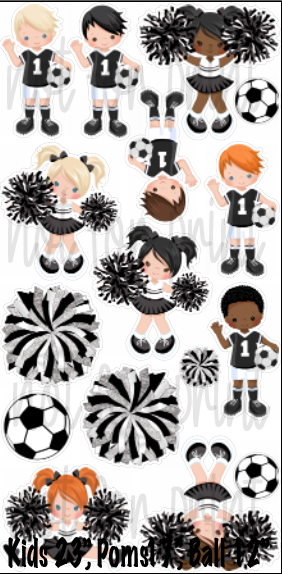 Mujka Soccer Cheer Black / White