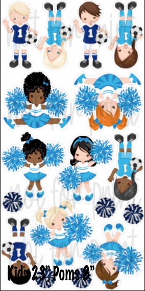 Mujka Soccer Cheer Blue / White