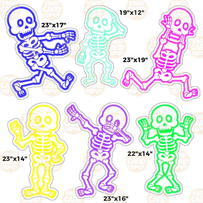 HALF SHEET Neon Skeletons Right