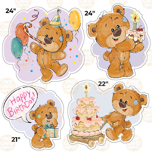 HALF SHEET Happy Birthday Teddy Bears