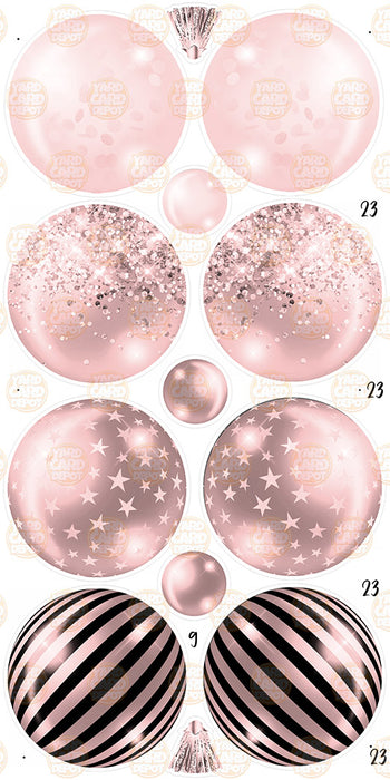 Printed Balloons 23in- Baby Pink