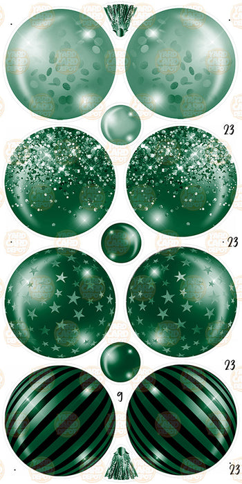 Printed Balloons 23in- Dark Green