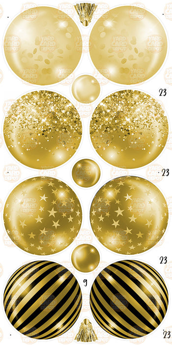 Printed Balloons 23in- Gold