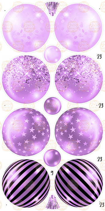 Printed Balloons 23in- Light Purple