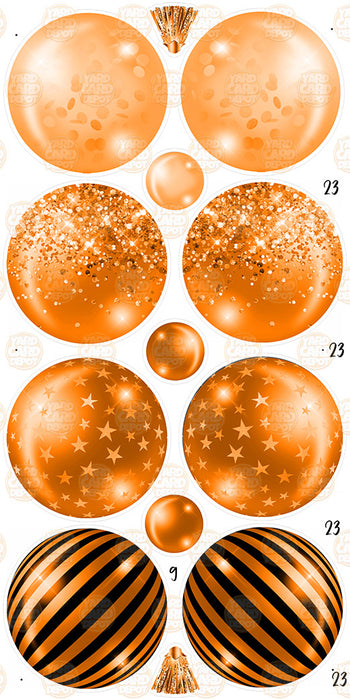 Printed Balloons 23in- Orange