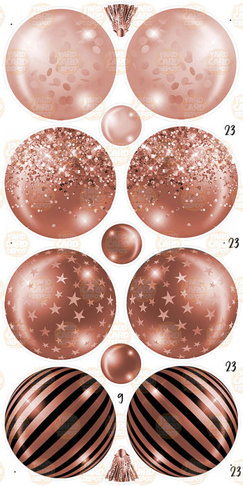 Printed Balloons 23in- Rose Gold