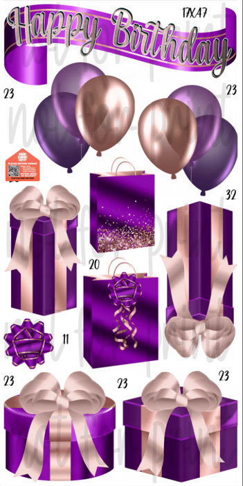 HBD Gift Packs- Purple & Rose Gold