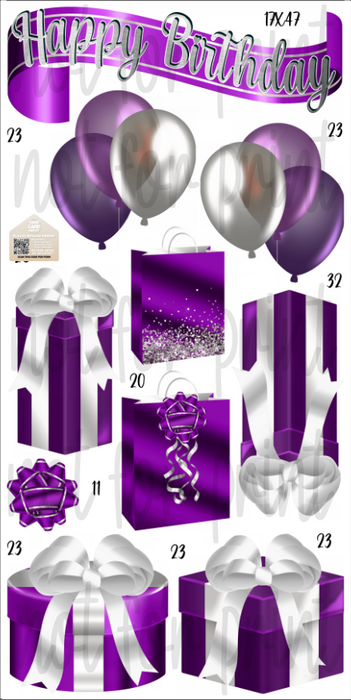 HBD Gift Packs- Purple & Silver