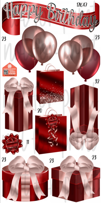 HBD Gift Packs- Red & Rose Gold