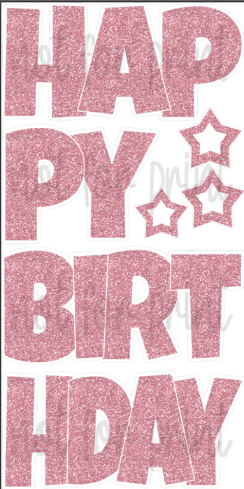 Baby Pink Glitter - 23in HBD "EZ Set" Lucky Guy