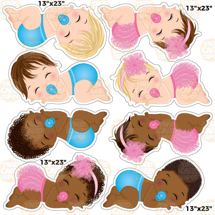 HALF SHEET Sleeping Babies- Choose a Skin Tone