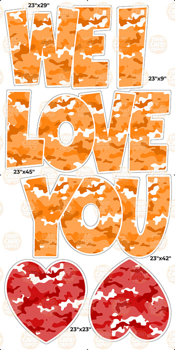 We / I Love you “EZ Set” 23in Lucky Guy- Orange