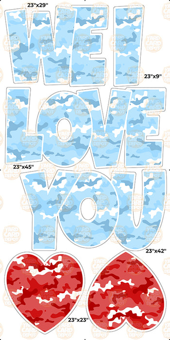 We / I Love you “EZ Set” 23in Lucky Guy- Pastel Blue