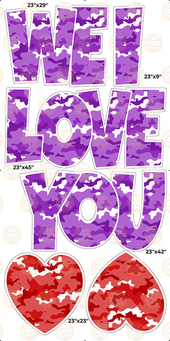 We / I Love you “EZ Set” 23in Lucky Guy- Purple