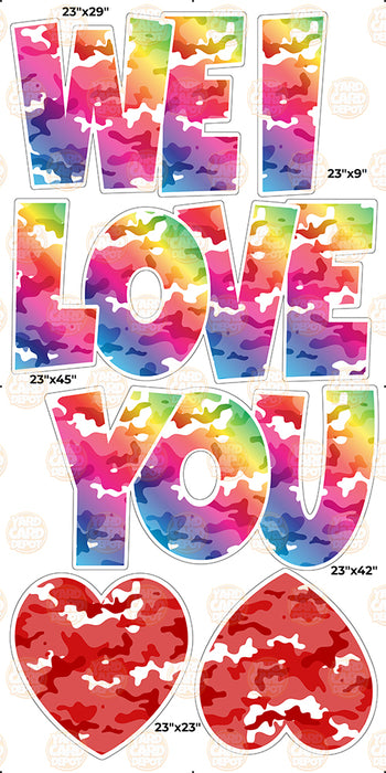 We / I Love you “EZ Set” 23in Lucky Guy- Rainbow