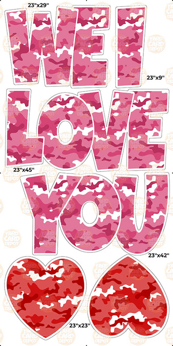We / I Love you “EZ Set” 23in Lucky Guy- Raspberry
