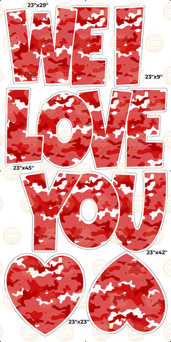 We / I Love you “EZ Set” 23in Lucky Guy- Red