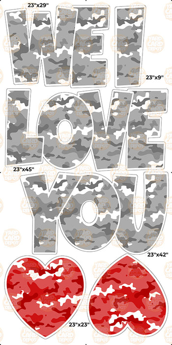 We / I Love you “EZ Set” 23in Lucky Guy- Silver
