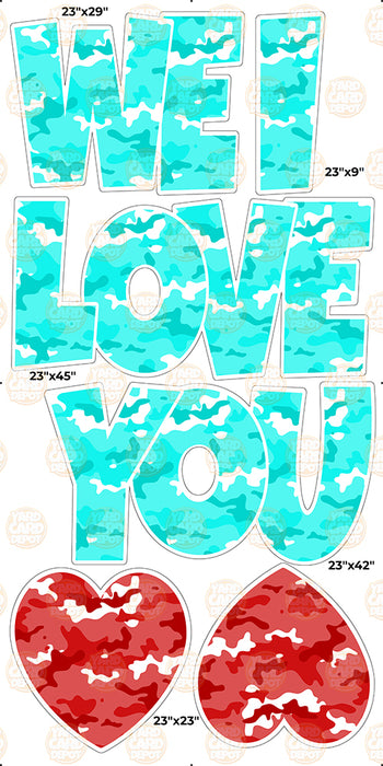 We / I Love you “EZ Set” 23in Lucky Guy- Tik Tok Aqua
