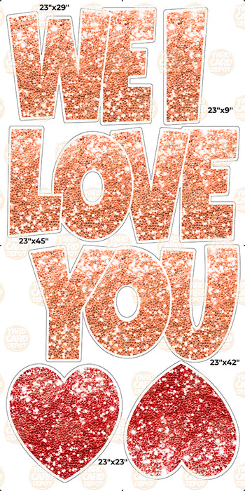 We / I Love you “EZ Set” 23in Lucky Guy- Coral