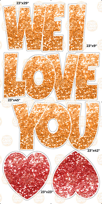 We / I Love you “EZ Set” 23in Lucky Guy- Orange