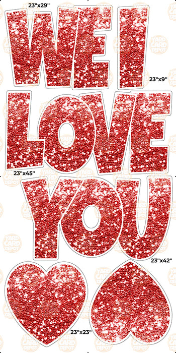 We / I Love you “EZ Set” 23in Lucky Guy- Red