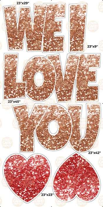 We / I Love you “EZ Set” 23in Lucky Guy- Rust