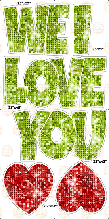 We / I Love you “EZ Set” 23in Lucky Guy- AKA Apple Green
