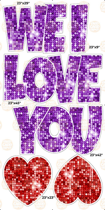 We / I Love you “EZ Set” 23in Lucky Guy- Purple