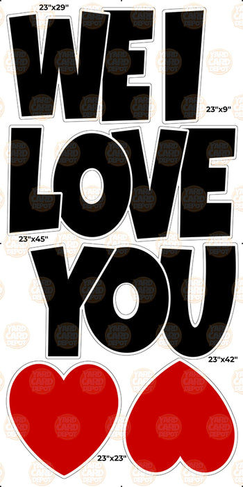 We / I Love you “EZ Set” 23in Lucky Guy- Black