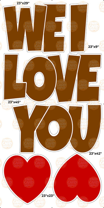 We / I Love you “EZ Set” 23in Lucky Guy- Chocolate Brown