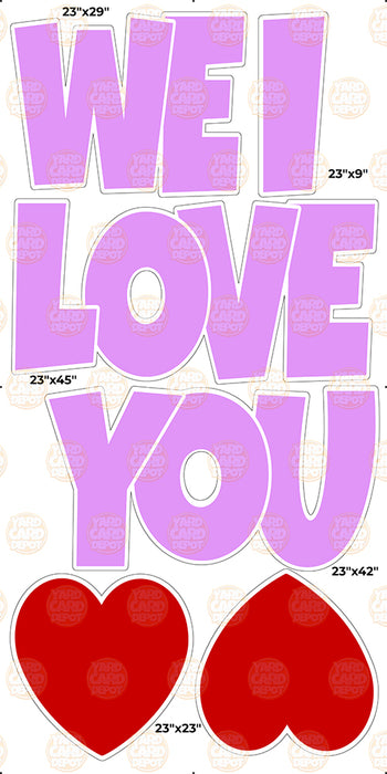 We / I Love you “EZ Set” 23in Lucky Guy- Light Purple