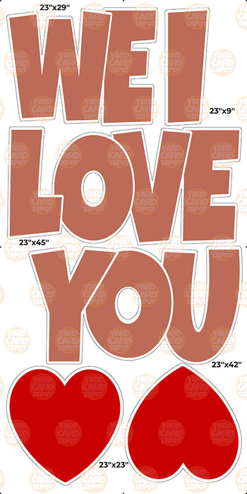 We / I Love you “EZ Set” 23in Lucky Guy- Rose Gold